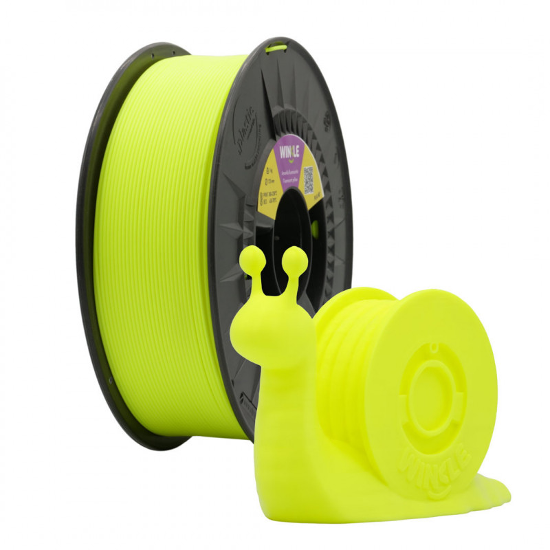 PLA HD Fluorescente Winkle 1.75 mm Amarillo Electrico 0.300 kg