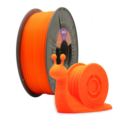 PLA HD Fluorescente Winkle 1.75 mm Naranja Electrico 0.300 kg
