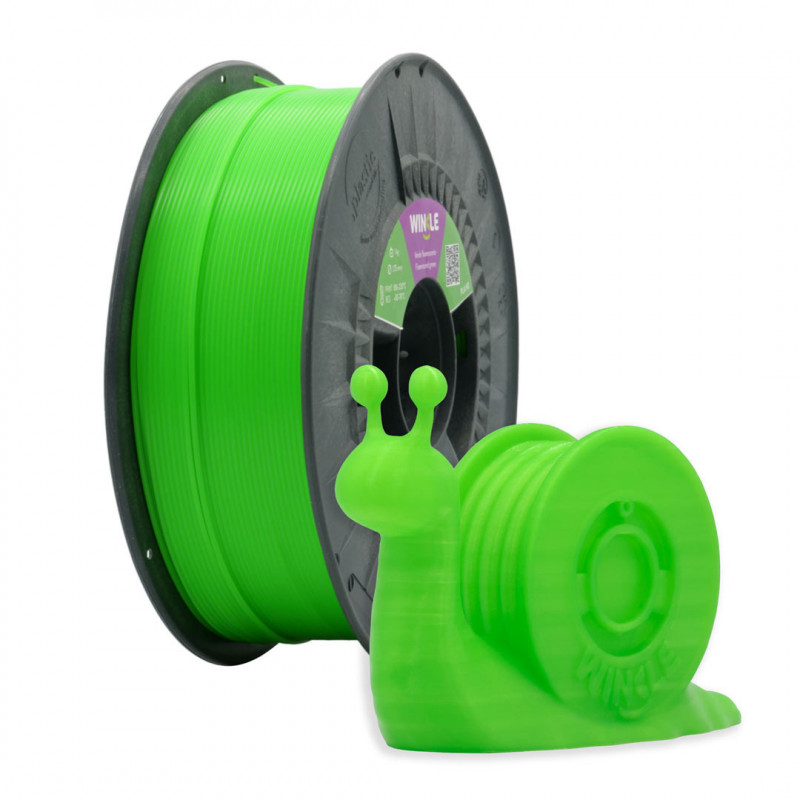 PLA HD Fluorescente Winkle 1.75 mm Verde Electrico 0.300 kg